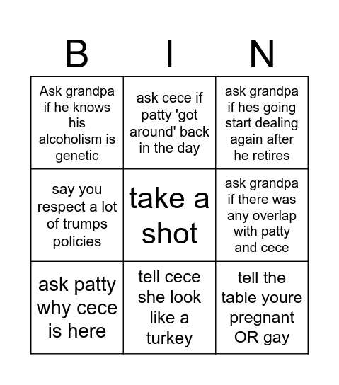 EXTRA EXTRA bonus points Bingo Card