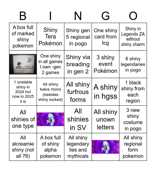 2025 challenge Bingo Card