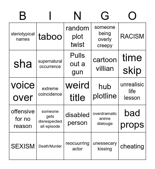 tomorrows teachings Bingo Card