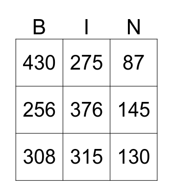 Multi-digit Multiplication Bingo Card