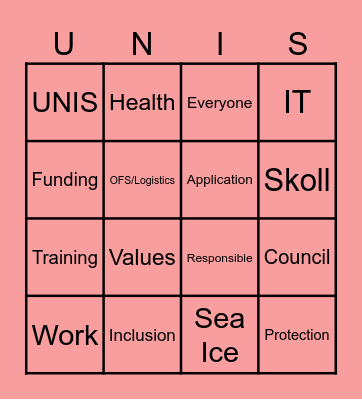 ONE UNIS! Bingo Card