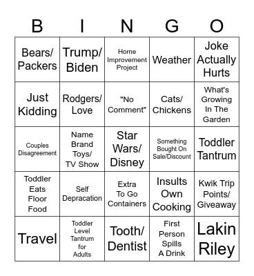 Thanksgiving Bingo Card