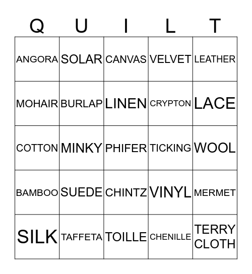 Bingo Card