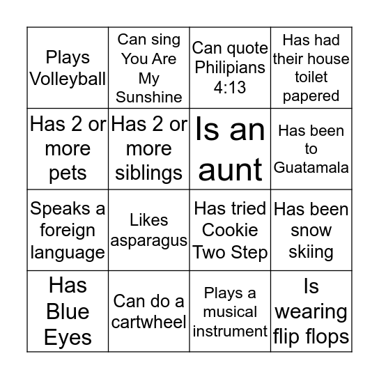 Bingo Card