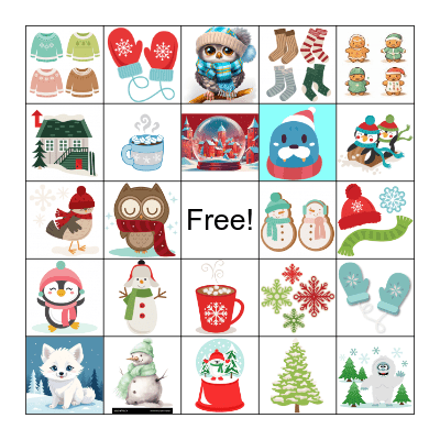 SNOW MUCH FUN BINGO Card