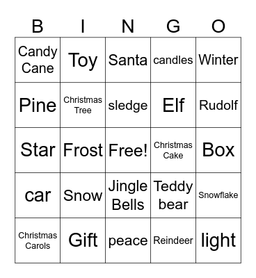 Christmas Bingo Card