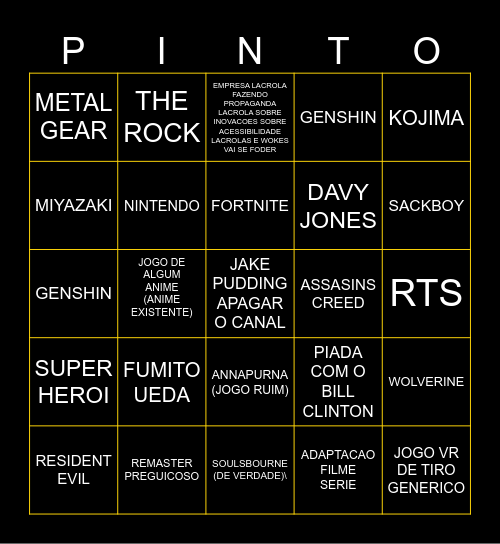 WOKE OF THE YEAR Bingo Card