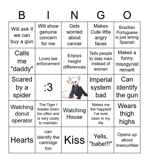Babe Bingo Card
