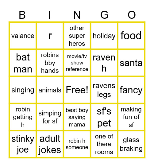ttg bingo bord Bingo Card