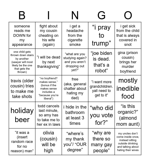 mcconnell bingo Card