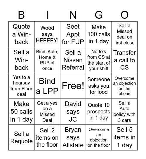 Wyler Bingo Card