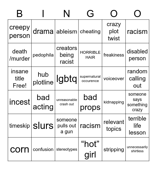 tommorows teaching Bingo Card