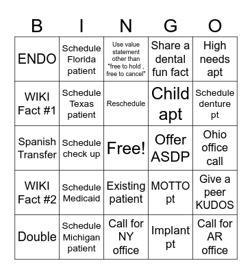 WARRIORS Bingo Card