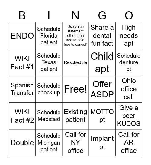 WARRIORS Bingo Card