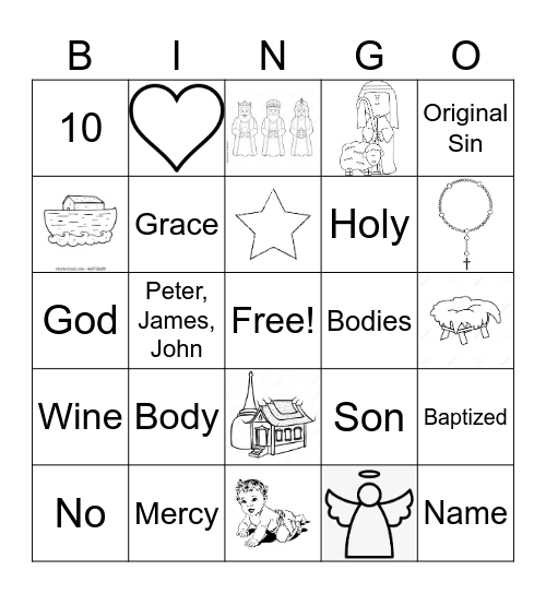 December First Grade Bingo Card