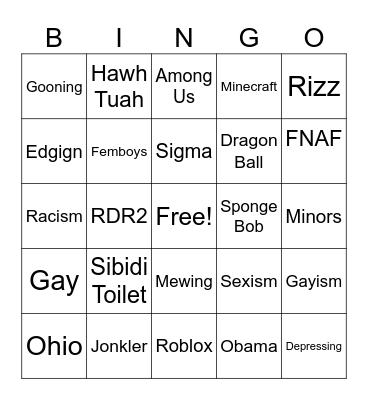 Memes Bingo Card