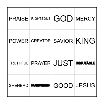 THANKSGIVING BINGO Card