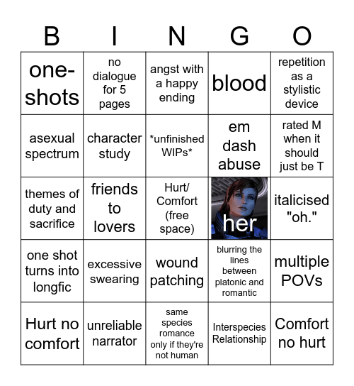 Wild's Writing Bingo (I Have Too Many WIPs) Bingo Card