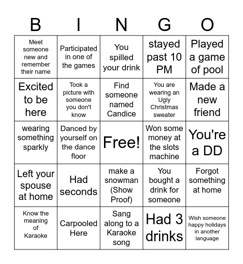 ❄️🎄Merry Holiday 🎄❄️ Bingo Card