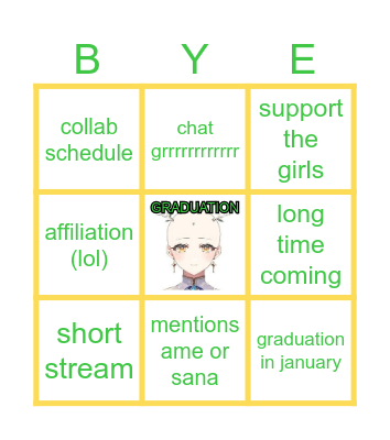 SCARY FAUNA STREAM BINGO Card