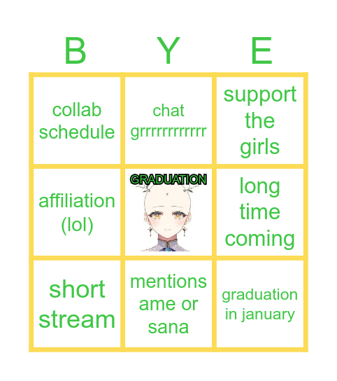 SCARY FAUNA STREAM BINGO Card