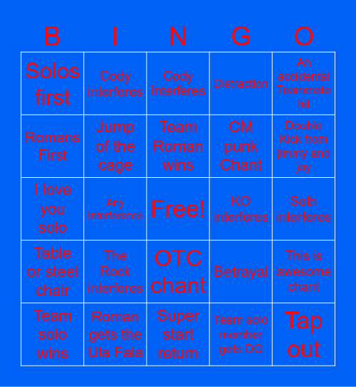 Bloodline Vs Temu Bloodline Bingo Card