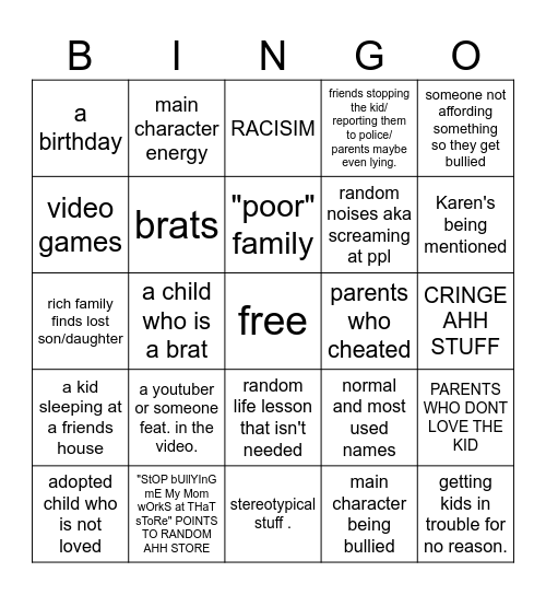 DHAR MAN BINGO Card