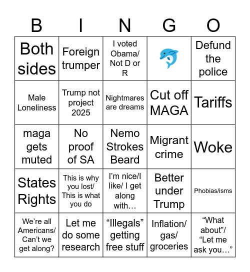 maga sucks bingo Card