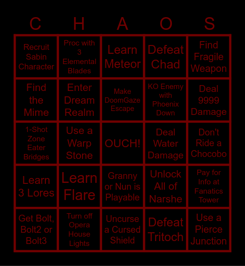 Beyond Bingo Card