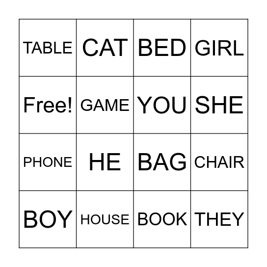 Bingo Card