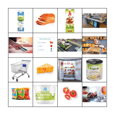 Boodschappen Bingo Card
