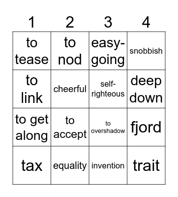 A2-B1 (Speaking club 04) Bingo Card
