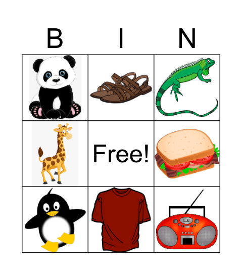 cognates Bingo Card