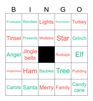Christmas Bingo Card