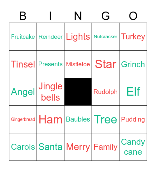 Christmas Bingo Card