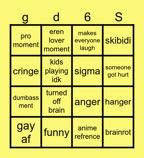 Central Bingo Card