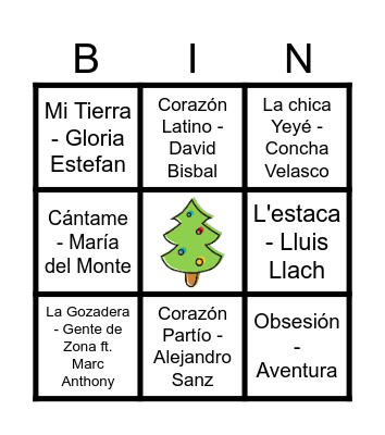 BINGO MUSICAL Bingo Card