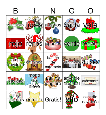 Bingo Navideño Bingo Card