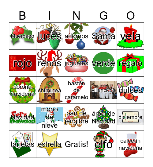 Bingo Navideño Bingo Card