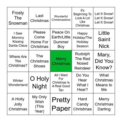 Christmas Bingo Card