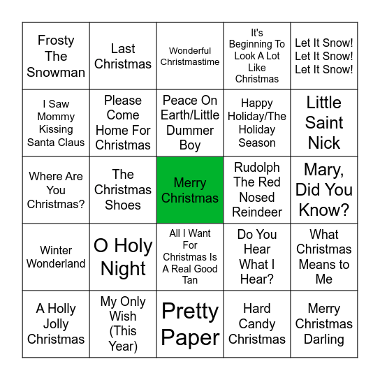 Christmas Bingo Card