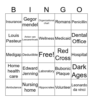 HS Bingo Card