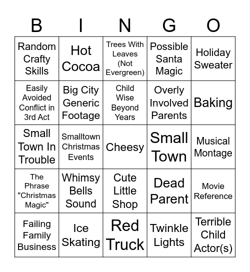 Hallmark Bingo Card