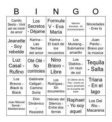 Cumpleaños y Aniversario Kike y Mamen Bingo Card