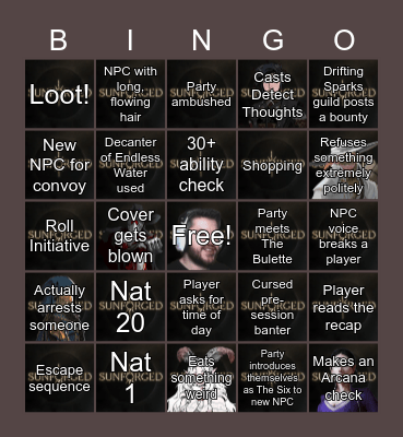 Sunforged Episode 50: A Ghost in the Shell Bingo Card