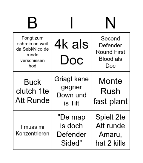 Dani r6 Bingo Card