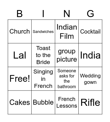 M's Bingo Card