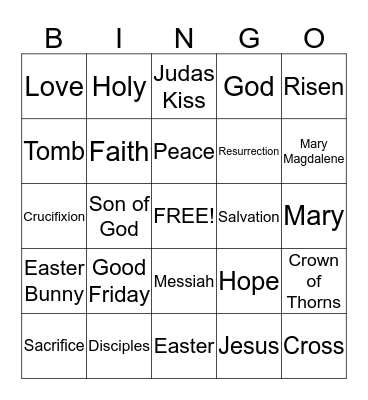 EASTER BINGO Card