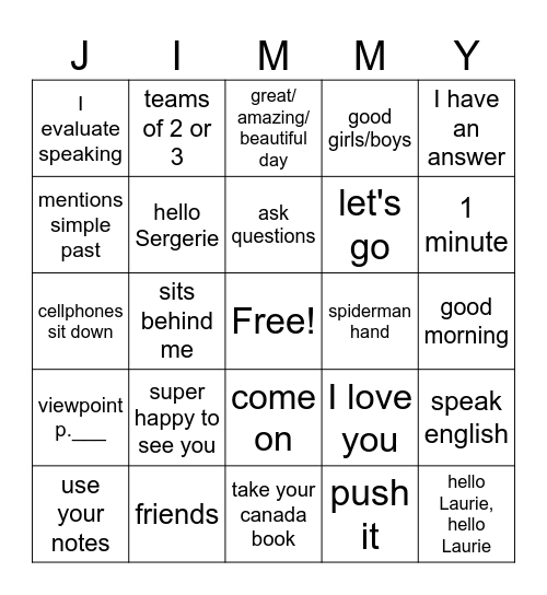 Bingo Card