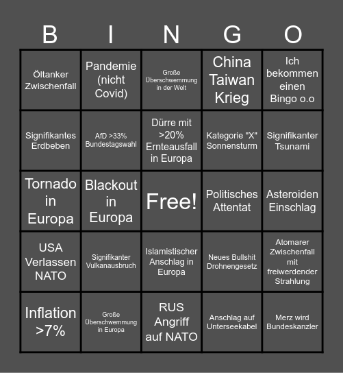 Bullshit Bingo Card